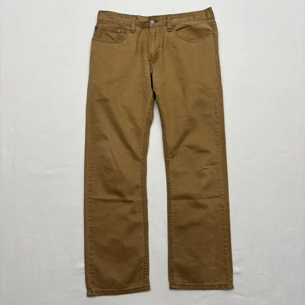 Levi’s 514 Straight Fit 32x30 Brown Stretch Jeans Mens Classic Mid Rise Casual